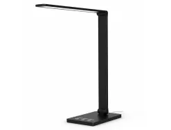 Lampe bureau q-connect vega 52 led puissance 10w dimensions 190x380x320mm coloris noir