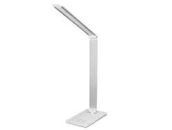 Lampe bureau q-connect vega 52 led puissance 10w dimensions 190x380x320mm coloris blanc