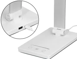 Lampe bureau q-connect vega 52 led puissance 10w dimensions 190x380x320mm coloris blanc