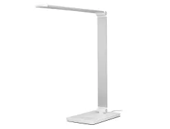 Lampe bureau q-connect vega 52 led puissance 10w dimensions 190x380x320mm coloris blanc