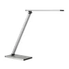Lampe bureau unilux led terra acier bras flexible 600 lumens 6w 4 niveaux intensité sans éblouissement coloris gris