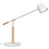 Lampe bureau unilux led vicky 9w 900 lumen classe energetique a+ port usb coloris hetre/blanc