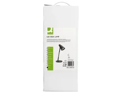 Lampe de bureau q-connect abs tactile 6w 32 led cct 3000k-6300k 360lm e=1000lux coloris noir