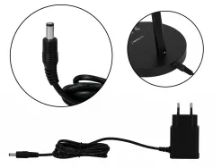 Lampe de bureau q-connect abs tactile 6w 32 led cct 3000k-6300k 360lm e=1000lux coloris noir