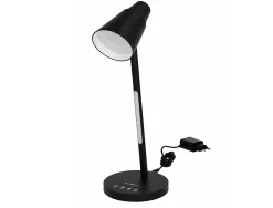 Lampe de bureau q-connect abs tactile 6w 32 led cct 3000k-6300k 360lm e=1000lux coloris noir