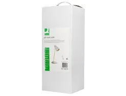 Lampe de bureau q-connect abs tactile 6w 32 led cct 3000k-6300k 360lm e=1000lux coloris blanc