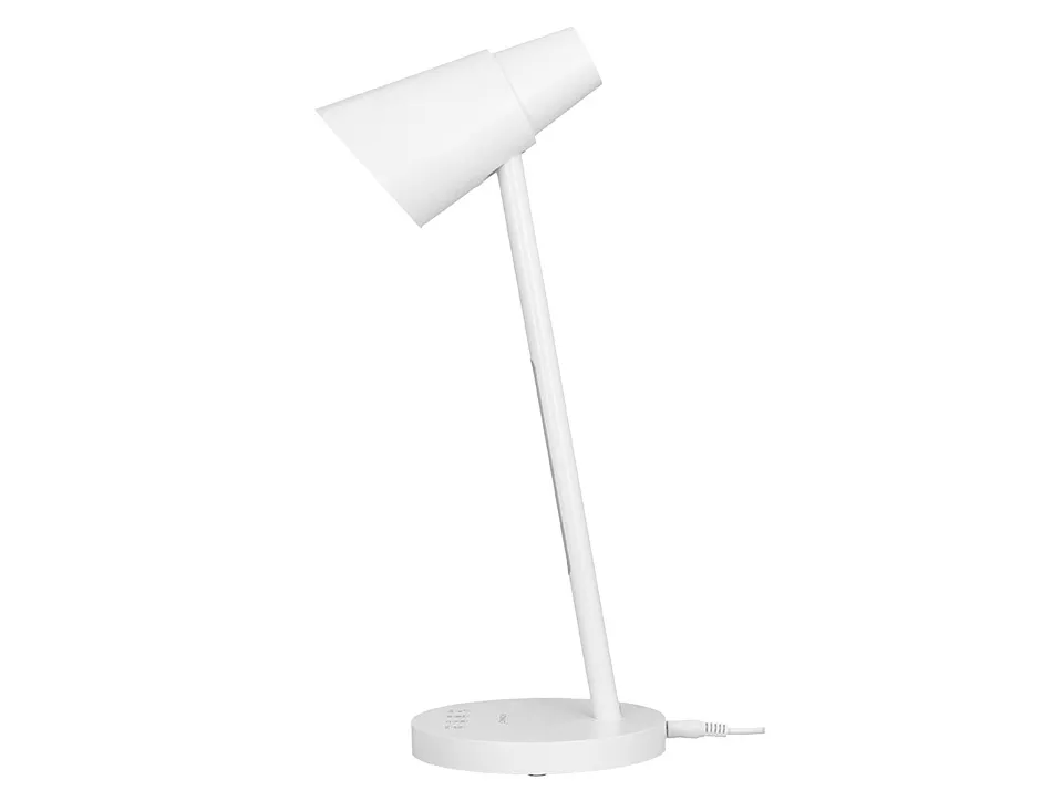 Lampe de bureau q-connect abs tactile 6w 32 led cct 3000k-6300k 360lm e=1000lux coloris blanc