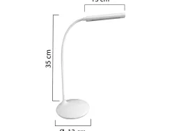 Lampe de bureau unilux led nelly sans fil batterie cable usb 400 lumen classe energetique a coloris blanc