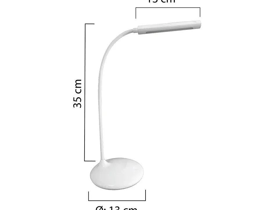 Lampe de bureau unilux led nelly sans fil batterie cable usb 400 lumen classe energetique a coloris blanc