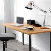 Lampe de bureau unilux led baya bamboo blanc