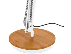 Lampe de bureau unilux led baya bamboo blanc