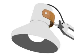 Lampe de bureau unilux led baya bamboo blanc