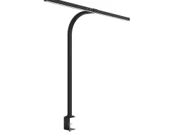 Lampe de bureau unilux led strata ergonomique bras flexible avec pince variateur intensite 680 lumen coloris