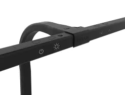 Lampe de bureau unilux led strata ergonomique bras flexible avec pince variateur intensite 680 lumen coloris