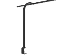 Lampe de bureau unilux led strata ergonomique bras flexible avec pince variateur intensite 680 lumen coloris