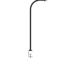 Lampe de bureau unilux led strata ergonomique bras flexible avec pince variateur intensite 680 lumen coloris