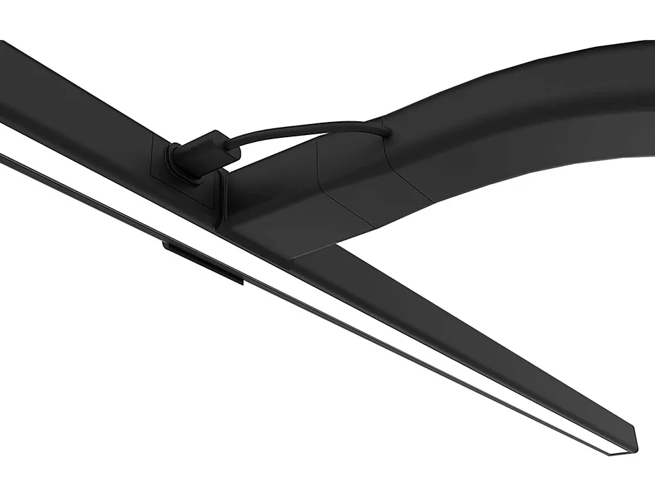 Lampe de bureau unilux led strata ergonomique bras flexible avec pince variateur intensite 680 lumen coloris