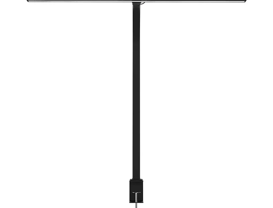 Lampe de bureau unilux led strata ergonomique bras flexible avec pince variateur intensite 680 lumen coloris