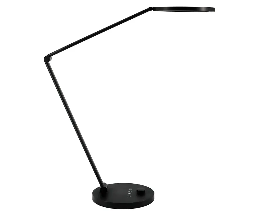Lampe de bureau unilux omega led d-eu systeme eye-caring 55cm coloris noir