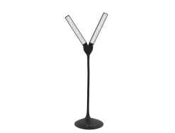 Lampe led alba 2 tetes orientables sans fil transportable longueur 27cm base diam. 17cm bras 36cm