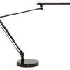 Lampe unilux mamboled led diffuseur répartition lumière double bras articulé tête orientable coloris noir