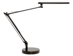 Lampe unilux mamboled led diffuseur répartition lumière double bras articulé tête orientable coloris noir