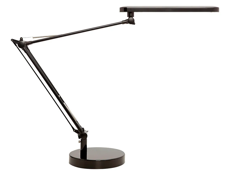 Lampe unilux mamboled led diffuseur répartition lumière double bras articulé tête orientable coloris noir
