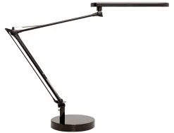 Lampe unilux mamboled led diffuseur répartition lumière double bras articulé tête orientable coloris noir
