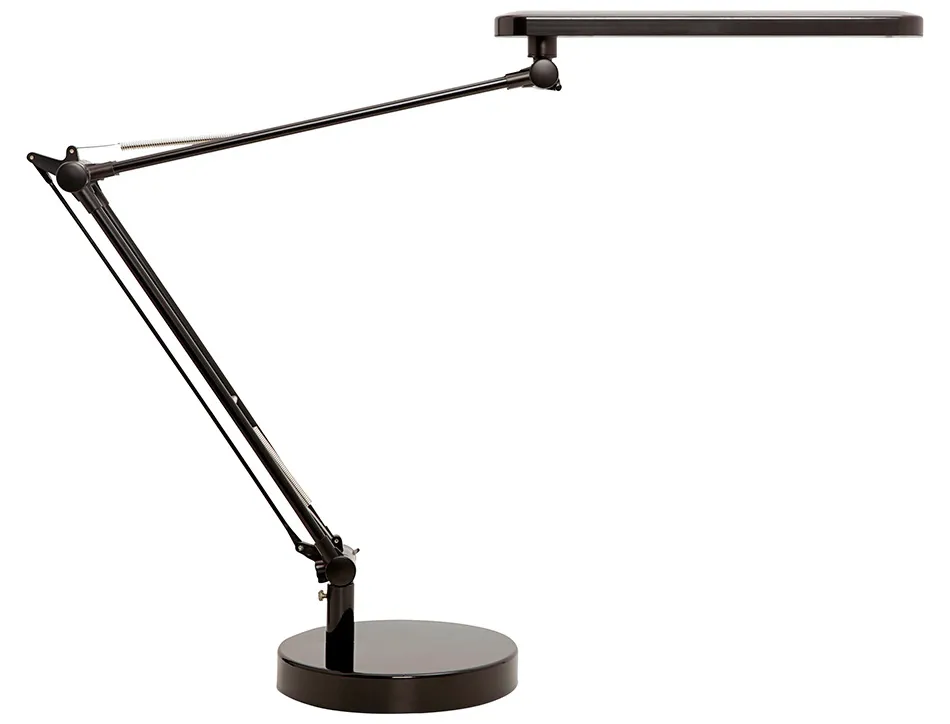 Lampe unilux mamboled led diffuseur répartition lumière double bras articulé tête orientable coloris noir