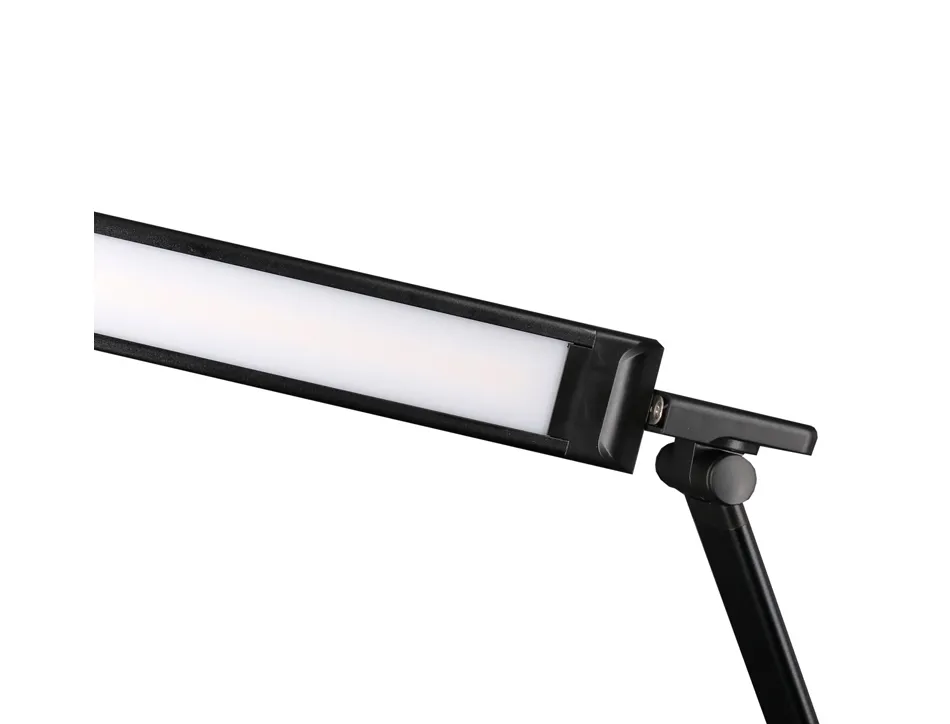 Lampe unilux novy pliable usb led tete et base rotative bras reglable coloris noir