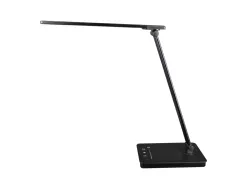Lampe unilux novy pliable usb led tete et base rotative bras reglable coloris noir