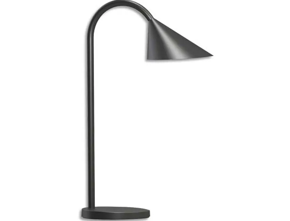 Lampe unilux sol led intégré puissance 4w bras flexible 450mm interrupteur on/off classe énergétique a+ coloris noir