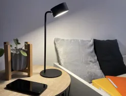 Lampe unilux sunset led boule magnetique rotative 360 coloris noir