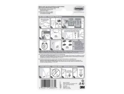 Languette 3m command adhésive large accroche tableau 94x20mm supporte 7.2kg coloris blanc blister 8 unités