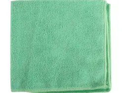Lavette microfibre 230g 38x38cm sans traces coloris vert lot 5 unités