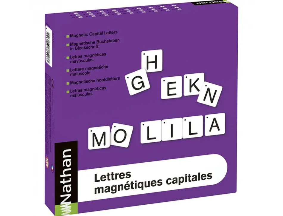 Lettres magnetiques nathan capitales