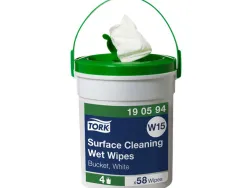 Lingette tork w15 humide nettoyage surface texture resistante 1 seau 58 lingettes