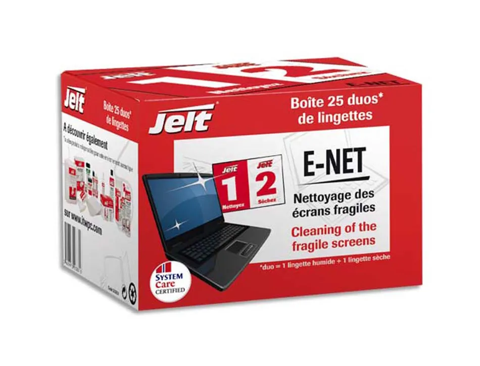 Lingettes écran jelt e-net boîte 25