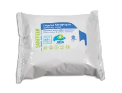 Lingettes desinfectantes sanitizer tifon pour mains et surfaces actif coronavirus format 17 x 20 cm 80 unites