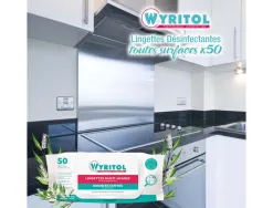 Lingettes desinfectantes wyritol multi usages a l essence de niaouli 50 unites