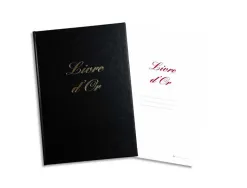 Livre d or elve format a4 noir couverture aspect cuir 148 pages