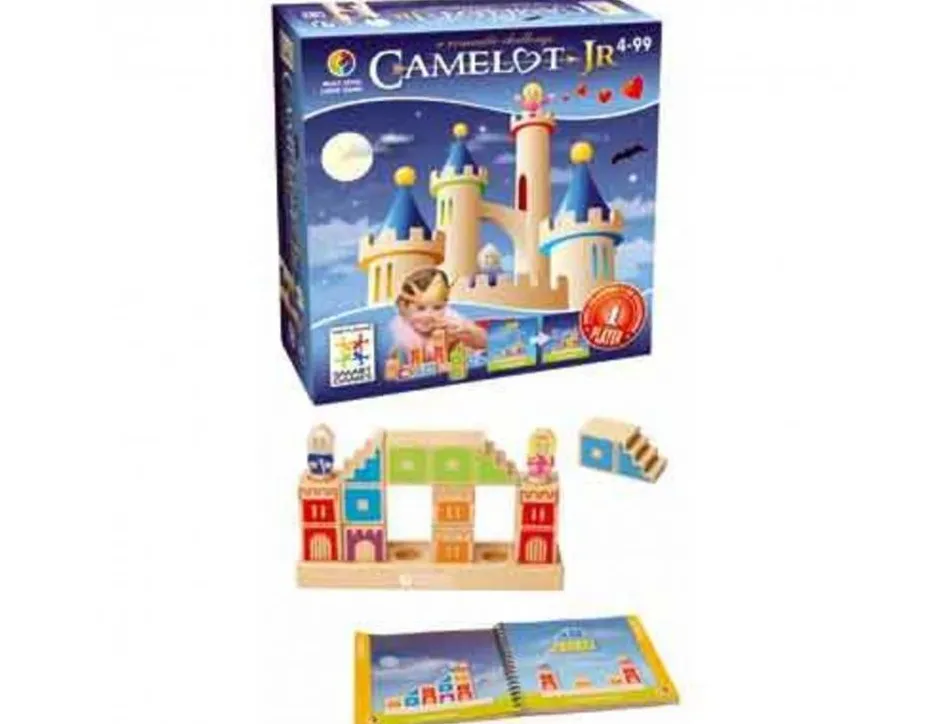Logique reflexion smart camelot junior realiser un chemin en 3d 8 blocs en bois 1 chevalier et 1 princesse 48