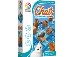 Logique reflexion smart chats tournent en rond 60 defis proposes 1 plateau de jeu 5 chats 4 pieces de jeu 1