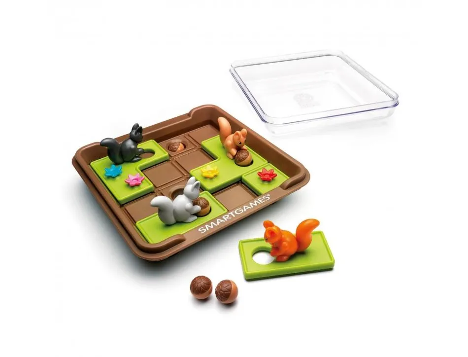 Logique reflexion smart cache noisette ecureuils 60 defis interet pedagogique plateau de jeu 4 ecureuils 5