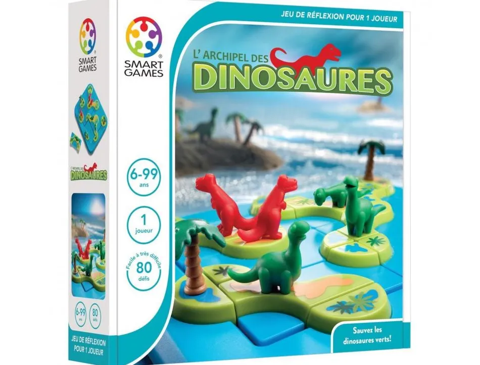Logique reflexion smart l archipel des dinosaures reconstitution des iles 80 defis 1 joueur