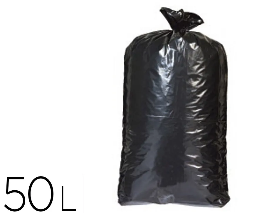 Lot 25 sacs poubelle noir 50l
