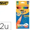 Lot bic kids evolution 12 etuis de 12 crayons couleur diam. 8mm dont 3 offerts coloris assortis