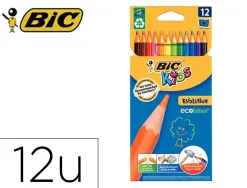 Lot bic kids evolution 12 etuis de 12 crayons couleur diam. 8mm dont 3 offerts coloris assortis