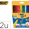 Lot bic kids visa 880 25 pochettes de 12 feutres pointe fine dont 5 gratuites coloris vifs assortis