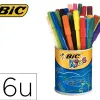 Lot bic kids visa 880 6 pots de 36 feutres pointe fine dont 1 gratuit coloris assortis